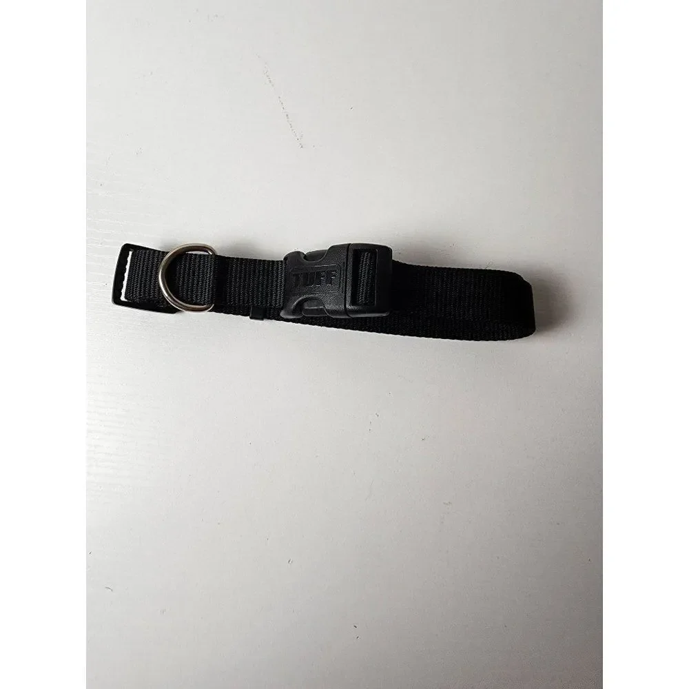 Tuff Nylon Easy Clip Adjustable Dog Collar, Black